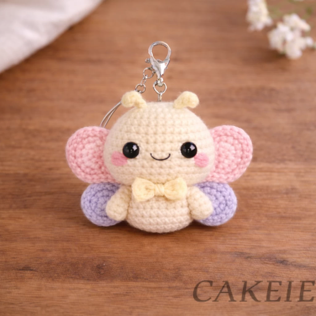 Crochet Butterfly Keychain